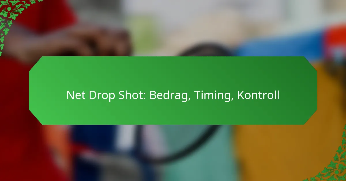 Net Drop Shot: Bedrag, Timing, Kontroll